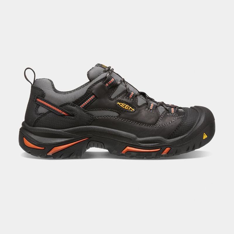 Keen Braddock Low Steel Toe Mens Work Shoes Black Online NZ (9481-FGVWZ)